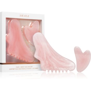 Zoë Ayla Face & Body Gua Sha Set accesoriu de masaj pentru fata si corp - imagine 2